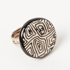 Bague ronde terre vernissée pm - Art Terra