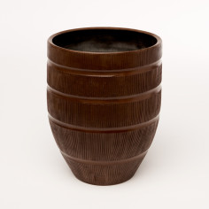 Grand vase m brun striée - Atelier Duca