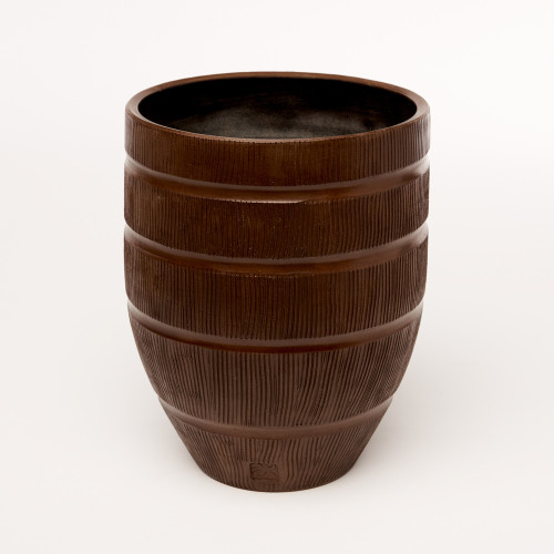 Grand vase m brun striée - Atelier Duca