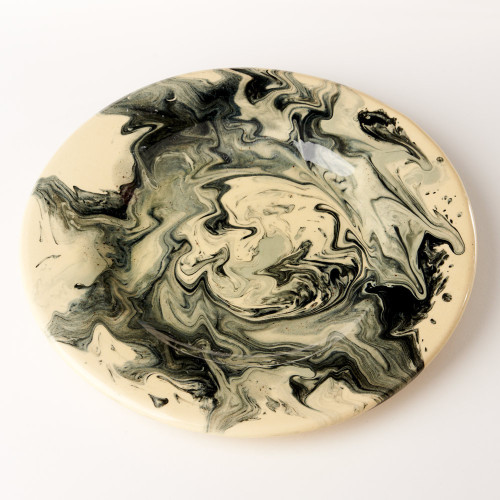 Assiette Plate Jaspe Noir