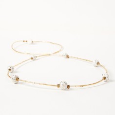 Sautoir blanc/or - Art Terra 2