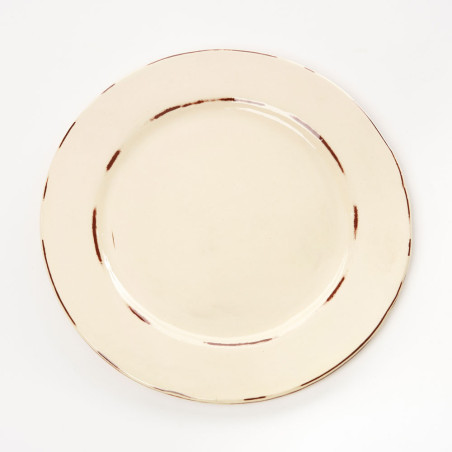 Assiette plate GM crème- Argile et Couleurs