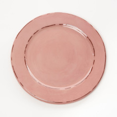 Assiette plate GM rose - Argile et Couleurs