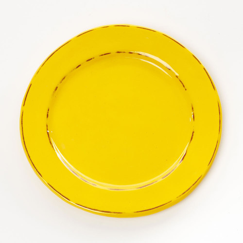 Assiette plate PM jaune - Argile et Couleurs