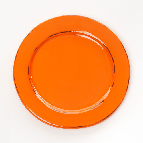 Assiette plate PM orange - Argile et Couleurs