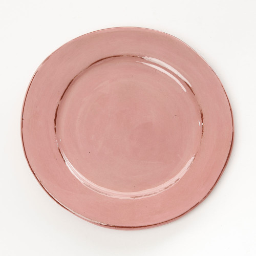 Assiette plate PM rose - Argile et Couleurs