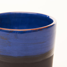 Mug bleu foncé - Le Coq Poterie 2
