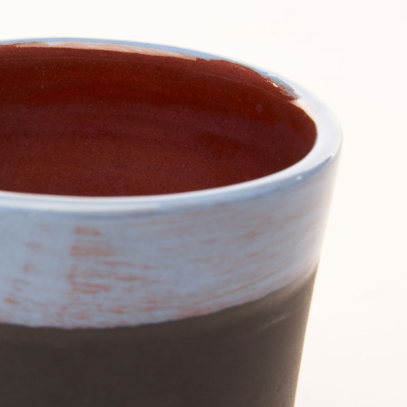 Détail Mug bleu clair - Le Coq Poterie