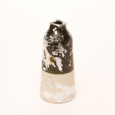 Vase bougeoir pm bombé argent - Nathalie Pinto