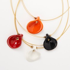 Collier arum orange - Art Terra 2