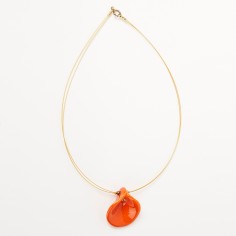 Collier arum orange - Art Terra