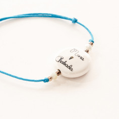Bracelet pierre naturelle œil bleu - Mona Chabada 2