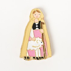 La bergère et mouton aux pieds - Atelier Contat