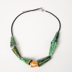 Collier feuilles multi vert pm - Ellen