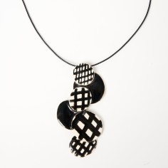 Collier noir et blanc gm - Ellen