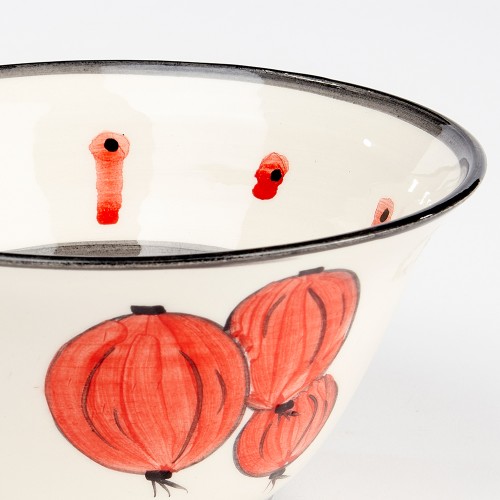 Détail Bol rouge - Et le gris devient bleu