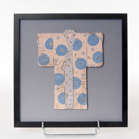 Estampe kimono bleu - Françoise Barre