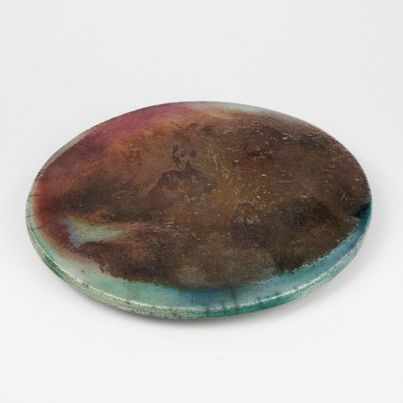 Détail Sous plat métallisé cuivre vert - Françoise Barre