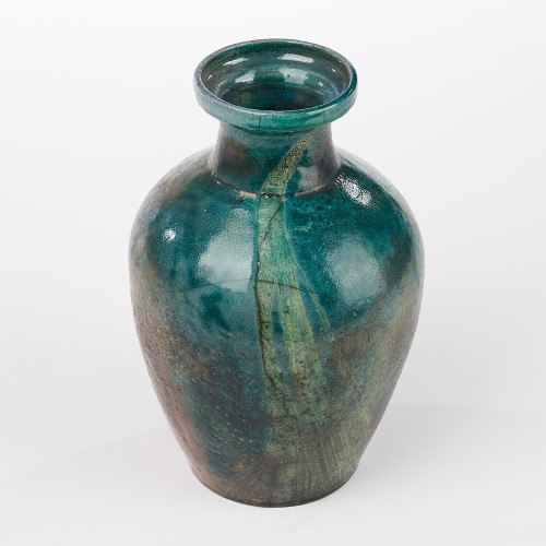 Seconde vue Vase métallisé cuivre vert - Françoise Barre