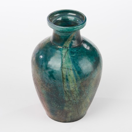 Seconde vue Vase métallisé cuivre vert - Françoise Barre