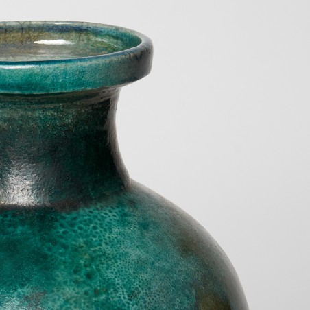 Détail Vase métallisé cuivre vert - Françoise Barre