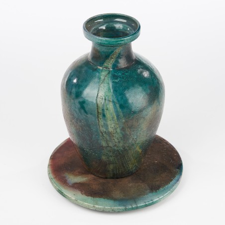 Vase métallisé cuivre vert - Françoise Barre