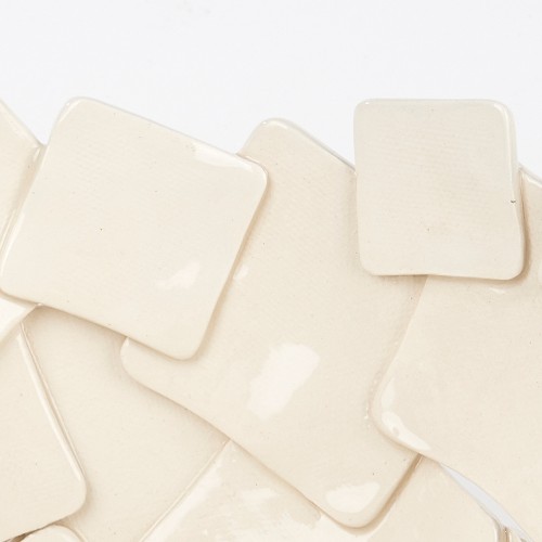 Détail Saladier blanc décor carrés - Isave