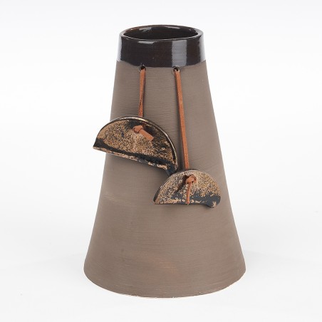 Vase éventails suspendu mm marron mat - Isave