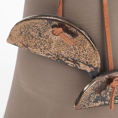 Vase éventails suspendu mm marron mat - Isave 2