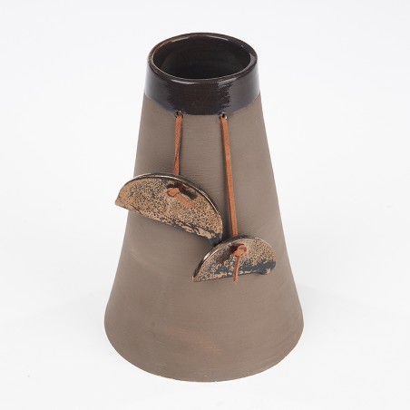 Vase éventails suspendu mm marron mat - Isave