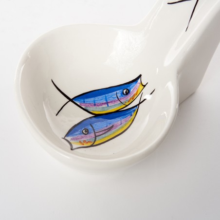 Détail Repose louche blanche sardine - Louis Sicard