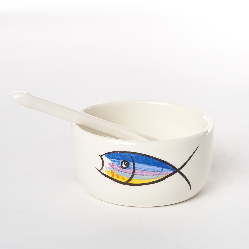Verrine avec cuillère (11cm) sardine - Les Deux Provençales | Galerie  Argilla