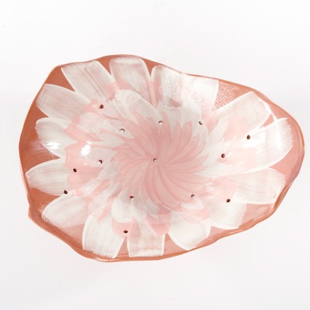 Seconde vue Corbeille à fruits pivoine rose mm - Les Mains dans la Terre