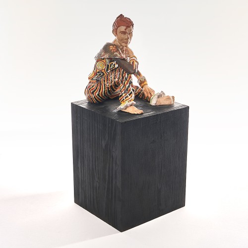 La petite chérie sur socle bois noir - Marielleg