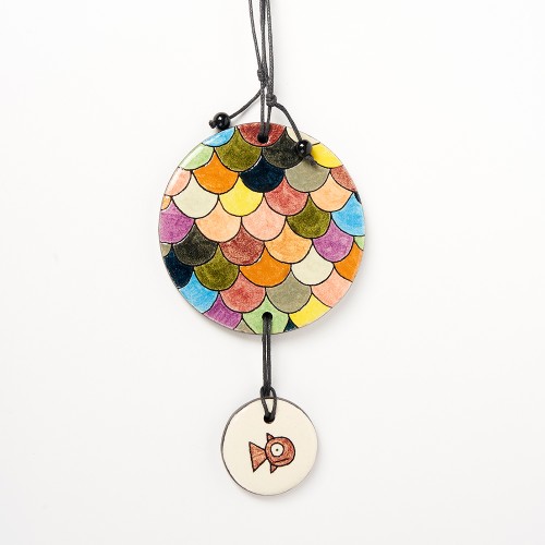 Détail Collier double écaille gm - Marion Pruneau